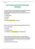 CFPT EXAM 2025 QUESTIONS AND ANSWERS 