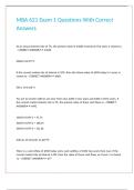MBA 621 Exam 1 Questions With Correct Answers