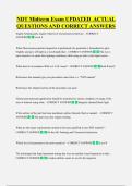 NDT Midterm Exam UPDATED  ACTUAL  QUESTIONS AND CORRECT ANSWERS