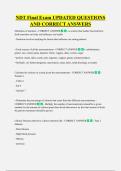 NDT Final Exam UPDATED QUESTIONS  AND CORRECT ANSWERS