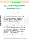AVIXA Recognized AV Technologist Test  Questions and Answers &lpar;100&percnt; Correct  Answers&rpar; Already Graded A&plus; 