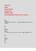 NASCLA Home Improvement Salesperson MARYLAND Exam Questions With Correct Answers&period;