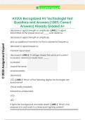 AVIXA Recognized AV Technologist Test  Questions and Answers &lpar;100&percnt; Correct  Answers&rpar; Already Graded A&plus; 