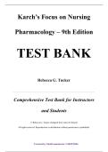 Test Bank — Karch’s Focus on Nursing Pharmacology, 9th Edition — Rebecca G. Tucker