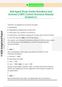 Bail Agent Study Guide Questions and  Answers &lpar;100&percnt; Correct Answers&rpar; Already  Graded A&plus;