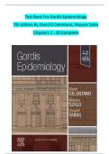 Test Bank For Gordis Epidemiology  7th Edition By David D Celentano&semi; Moyses Szklo  Chapters 1 - 20 Complete