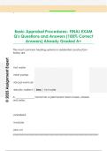 Basic Appraisal Procedures- FINAL EXAM  Q's Questions and Answers &lpar;100&percnt; Correct  Answers&rpar; Already Graded A&plus;