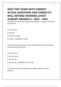 OECP TEST EXAM WITH CORRECT ACTUAL QUESTIONS AND CORRECTLY WELL DEFINED ANSWERS LATEST ALREADY GRADED A&plus; 2025 &ndash; 2026