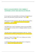  EPD CLASS QUESTIONS AND CORRECT ANSWERS LATEST 2025-2026 EXAM UPDATE