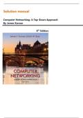 Solution Manual For Computer Networking&colon; A Top-Down Approach 8th Edition By James Kurose&comma; Verified Complete Solutions A&plus;
