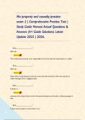Mo property and casualty practice exam 2 &vert; Comprehensive Practice Test &vert; Study Guide Newest Actual Questions & Answers &lpar;A&plus; Guide Solutions&rpar; Latest Update 2025 &vert; 2026&period;       
