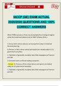 IACCP &lpar;QE&rpar; EXAM ACTUAL 2025&sol;2026 QUESTIONS AND 100&percnt; CORRECT ANSWERS