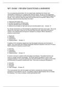 NP1 EXAM 1 REVIEW QUESTIONS & ANSWERS