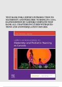 TEST BANK FOR LEIFER'S INTRODUCTION TO MATERNITY AND PEDIATRIC NURSING IN CANADA 2ND EDITION BY LISA KEENAN-LINDSAY&period; ALL CHAPTERS 1-33&period; LATEST UPDATE 2025 A&plus;