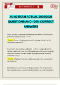 AU 62 EXAM ACTUAL 2025&sol;2026 QUESTIONS AND 100&percnt; CORRECT ANSWERS