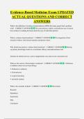 Evidence-Based Medicine Exam UPDATED  ACTUAL QUESTIONS AND CORRECT  ANSWERS