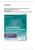 Test Bank for Evidence-Based Physical Examination Best Practices for Health & Well-Being Assessment 2nd Edition by Kate Gawlik &comma; Verified Chapters&vert; Newest Update 2026