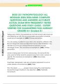 BIOD 331 PATHOPHYSIOLOGY ALL  MODULES 2025&sol;2026 BANK COMPLETE  QUESTIONS AND ANSWERS ACCURATE  ACTUAL EXAM WITH FREQUENTLY TESTED  QUESTIONS AND STUDY GUIDE &sol; EXPERT  VERIFIED FOR GUARANTEED PASS&sol;ALREADY  GRADED A&plus; Graded A&plus;
