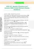 BIOD 101- Module 2 Questions and  Answers &lpar;100&percnt; Correct Answers&rpar; Already  Graded A&plus;