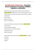 NU 665C Regis College &lpar;PMHNP&rpar; Complete Exam Questions with Correct Answers GRADED A&plus;