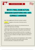 MH701 FINAL EXAM ACTUAL 2025&sol;2026 QUESTIONS AND 100&percnt; CORRECT ANSWERS