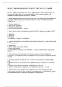 NP1 COMPREHENSIVE PHASE&colon; RECALLS 1 EXAM