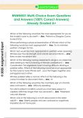 BNMN501 Multi-Choice Exam Questions  and Answers &lpar;100&percnt; Correct Answers&rpar;  Already Graded A&plus;