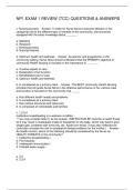 NP1 EXAM 1 REVIEW &lpar;TCC&rpar; QUESTIONS & ANSWERS