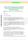 BSN 215 Pharmacology Quiz Questions  and Answers &lpar;100&percnt; Correct Answers&rpar;  Already Graded A&plus;