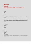 Defensive Driving Exam Questions With Correct Answers&period;