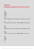 Defensive driving test 3 questions with correct answers