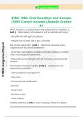 BSNC 1000- Final Questions and Answers  &lpar;100&percnt; Correct Answers&rpar; Already Graded  A&plus; 