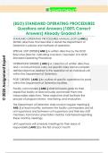 &lpar;BSO&rpar; STANDARD OPERATING PROCEDURES  Questions and Answers &lpar;100&percnt; Correct  Answers&rpar; Already Graded A&plus; 