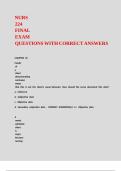 NURS 224 FINAL EXAM QUESTIONS WITH CORRECT ANSWERS