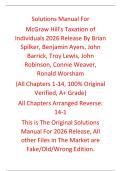 Solutions Manual McGraw Hill's Taxation of Individuals 2026 By Brian Spilker&comma; Benjamin Ayers&comma; John Barrick&comma; Troy Lewis&comma; John Robinson&comma; Connie Weaver&comma; Ronald Worsham