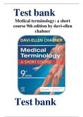 Test Bank for Medical Terminology A Short Course 9th Edition by Davi Ellen Chabner&period; All Chapters 1-5&comma; Complete Guide A&plus;