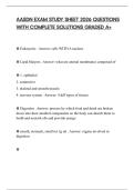 AASDN EXAM STUDY SHEET 2026 QUESTIONS WITH COMPLETE SOLUTIONS GRADED A&plus;