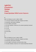 AgilePM&reg; &lpar;Foundation&rpar; - Multiple Choice Exam Questions With Correct Answers &comma;