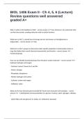 BIOL 1406 Exam II - Ch 4&comma; 5&comma; 6 &lpar;Lecture&rpar; Review questions well answered graded A&plus;