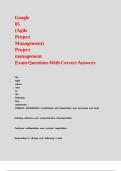 Google 05 &lpar;Agile Project Management&rpar; Project management Exam Questions With Correct Answers