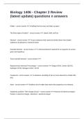 Biology 1406 - Chapter 2 Review &lpar;latest update&rpar; questions n answers