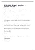 BIOL 1406 - Exam 1 questions n correct answers