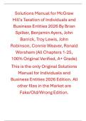 Solutions Manual McGraw Hill's Taxation of Individuals and Business Entities 2026 By Brian Spilker&comma; Benjamin Ayers&comma; John Barrick&comma; Troy Lewis&comma; John Robinson&comma; Connie Weaver&comma; Ronald Worsham
