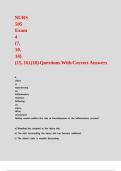 NURS 505 Exam 4 &lpar;7&comma; 10&comma; 14&rpar; &lpar;15&comma; 16&rpar; &lpar;18&rpar; Questions With Correct Answers