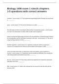 Biology 1406 exam 1 simcik chapters 1-5 questions with correct answers