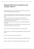 Biology 1406- Exam 2 questions and answers rated A&plus;