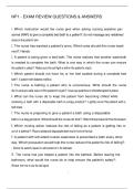 NP1 - EXAM REVIEW QUESTIONS & ANSWERS