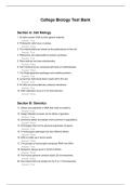 College Biology Test Bank&colon; 500&plus; Practice Questions & Answers &lpar;Cell Bio&comma; Genetics&comma; Ecology&rpar;