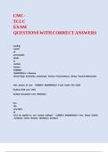 CMC-TCCC EXAM QUESTIONS WITH CORRECT ANSWERS 