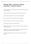 Biology 1406 - Lab Exam 1 Review questions n answers rated A&plus;